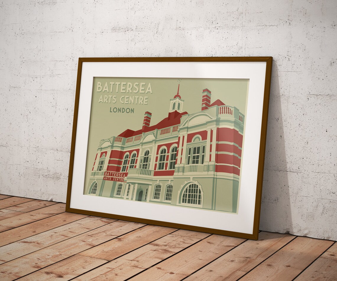 Battersea Arts Centre Art Deco Print, London Theatre - Image 3