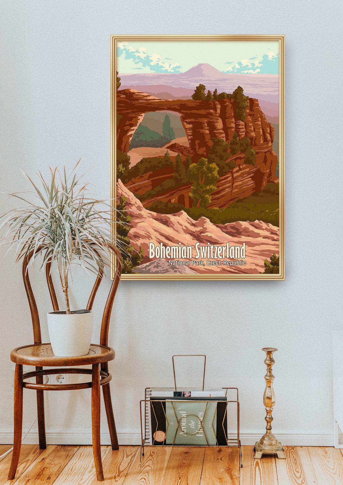 Bohemian Switzerland Czech Republic Sandstone Arch Travel Poster - Image 2