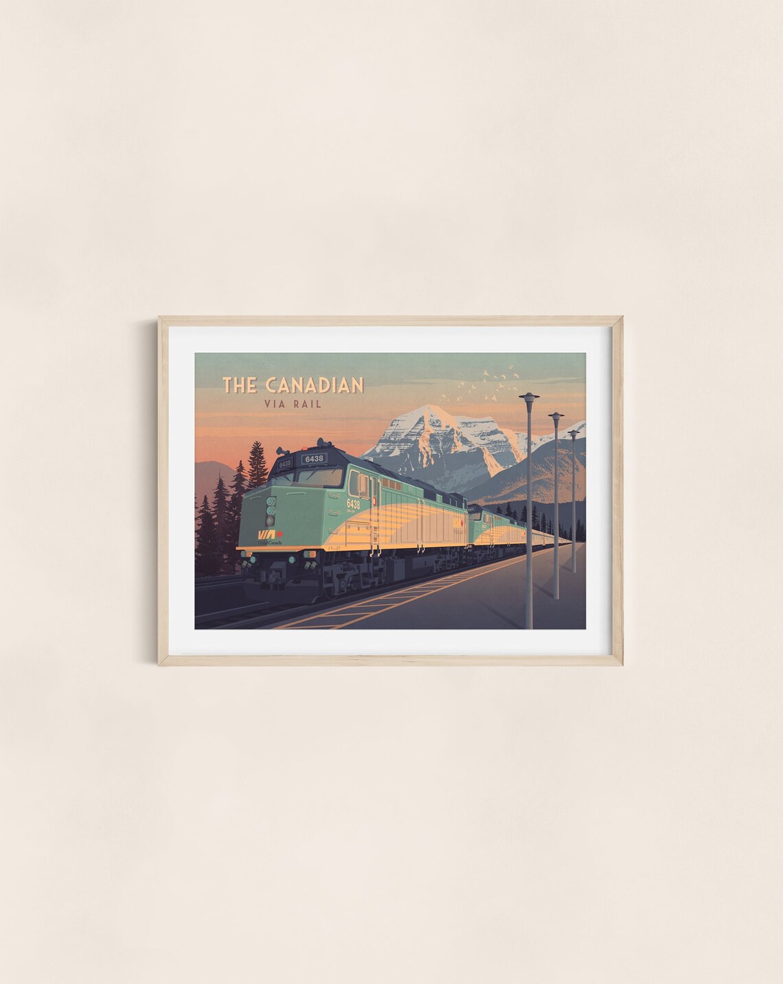 Canadian Train Via Rail Vintage Travel Poster Print - Image 3