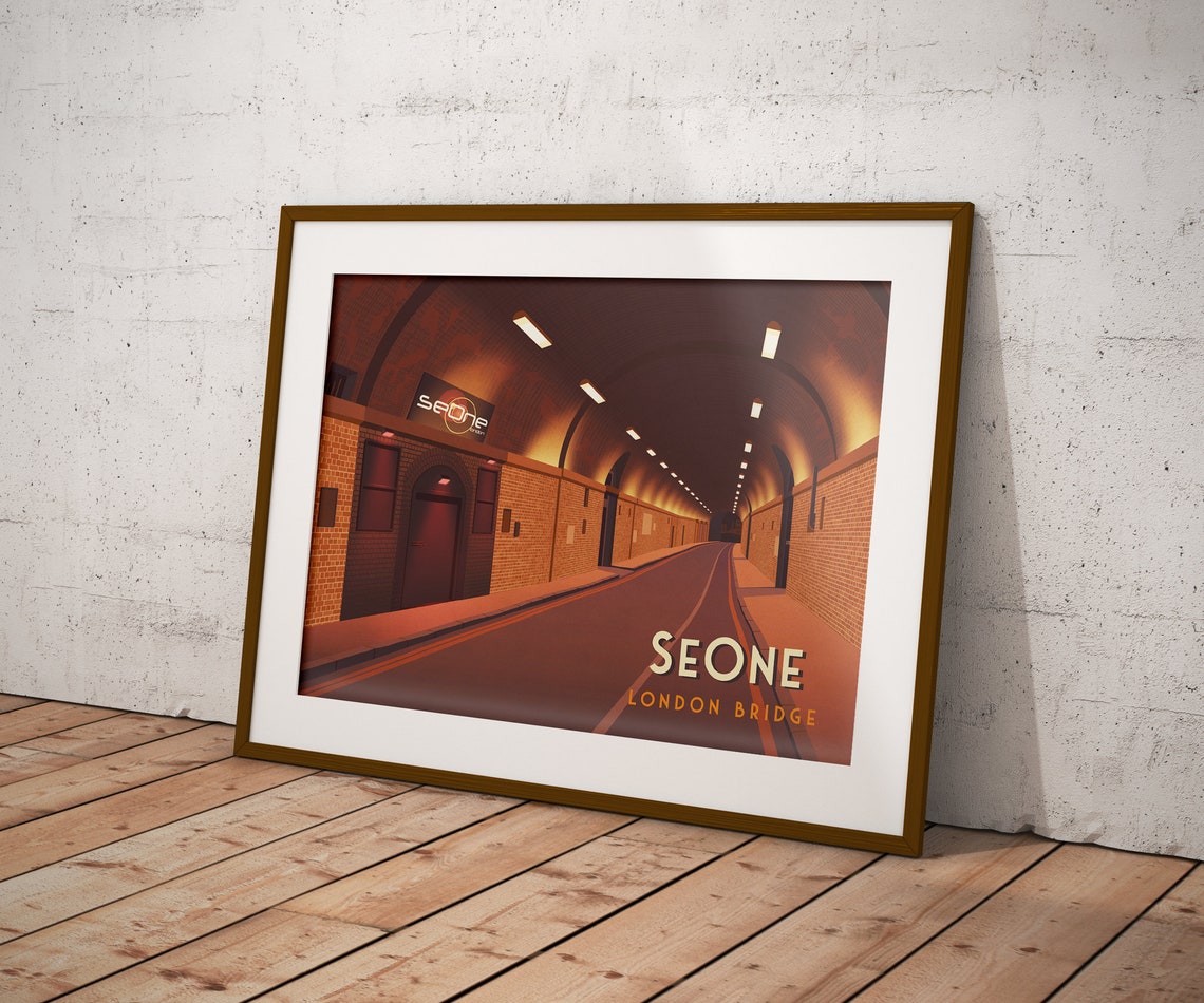 SeOne Nightclub London Bridge Railway Arches Retro Venue Poster - Image 3