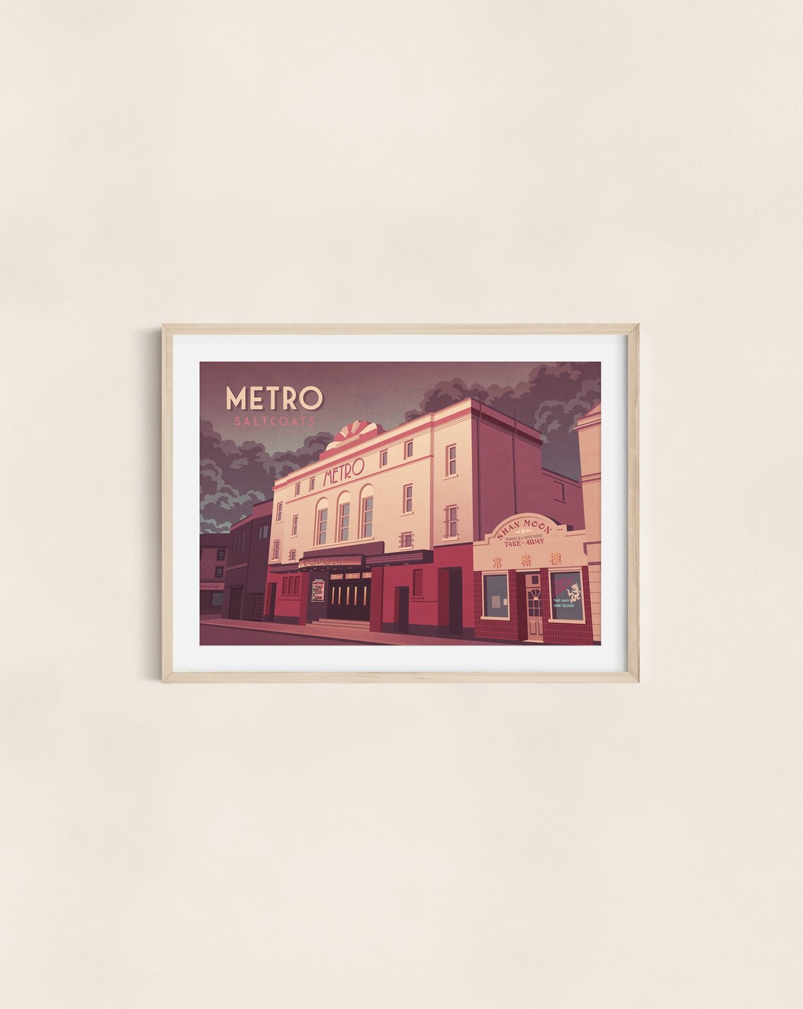 Metro Club Saltcoats Vintage Travel Poster, Scotland - Image 3