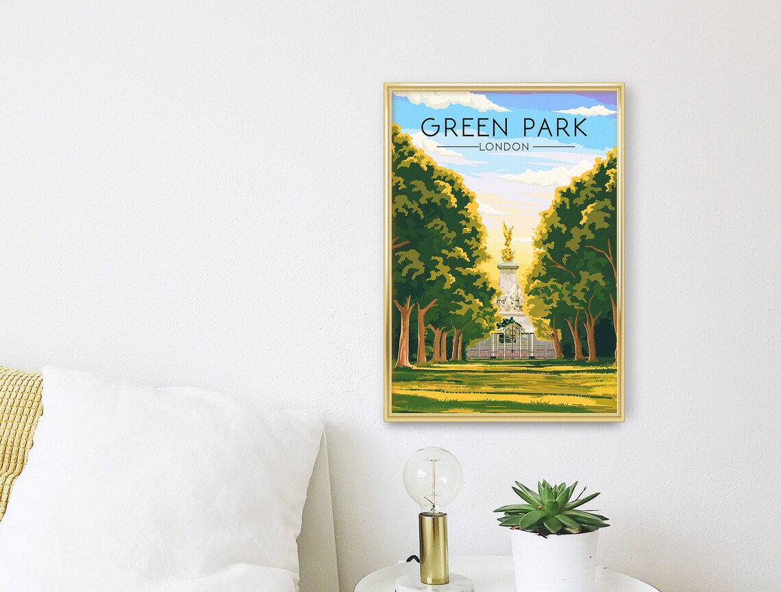 Green Park London Travel Poster, Royal Parks Print - Image 3