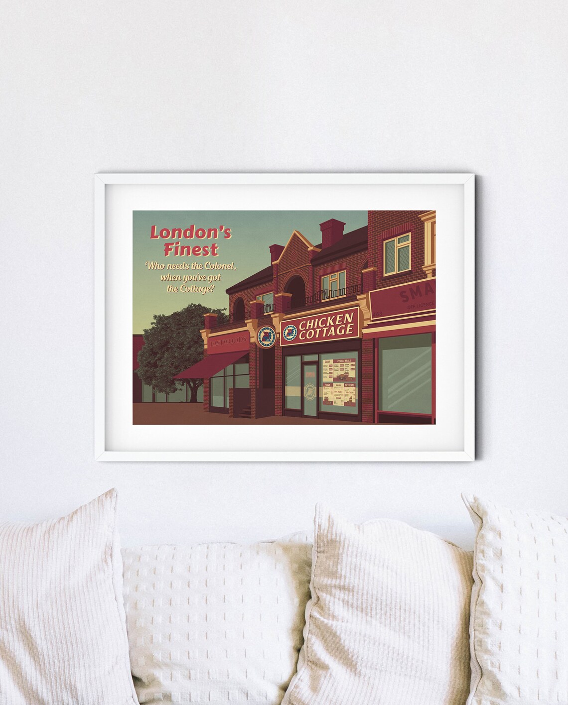 Chicken Cottage Retro Vintage London Travel Poster - Image 4