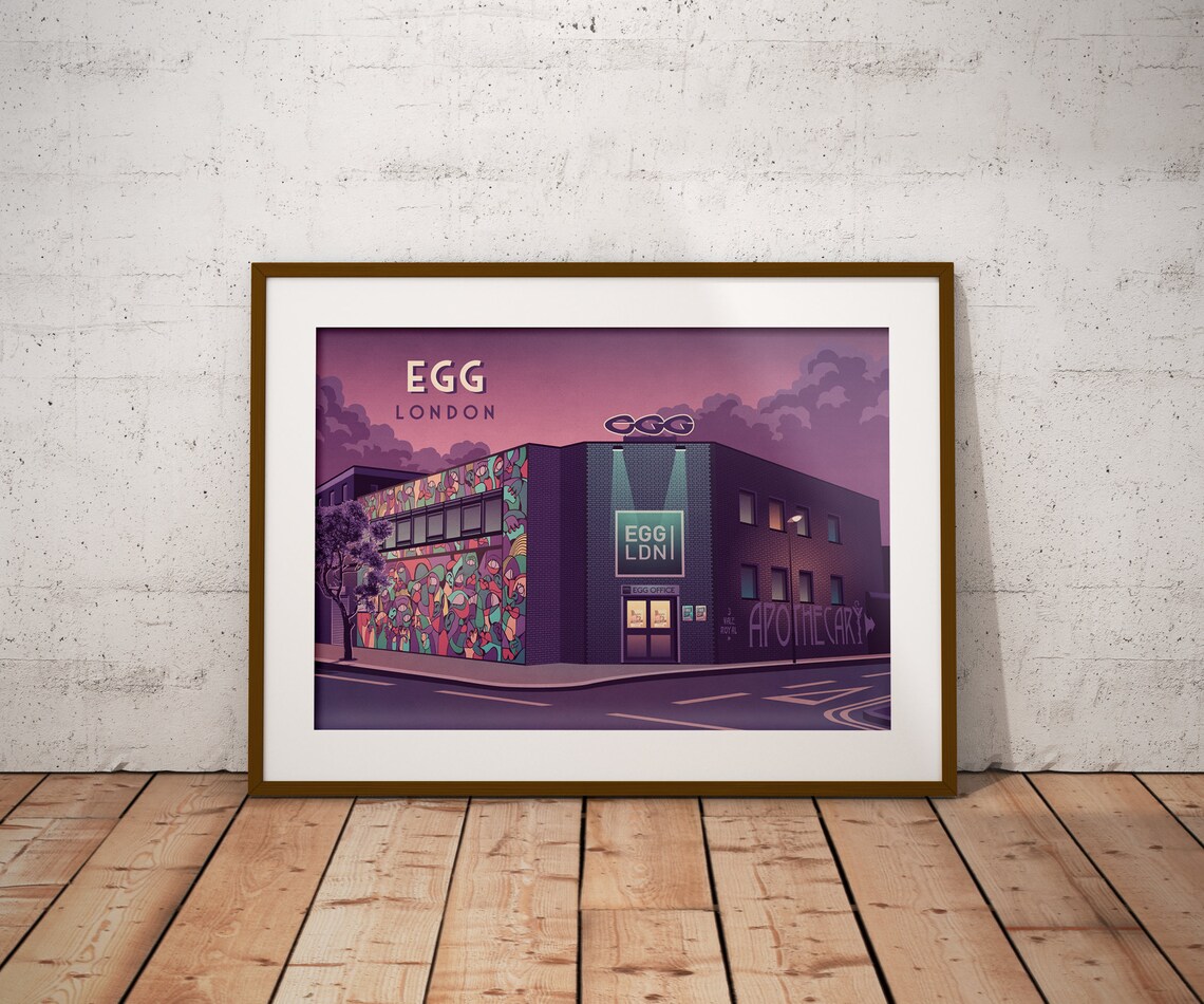 Egg London Nightclub Travel Poster, Electronic Music - Image 4