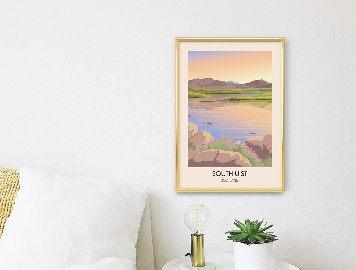 South Uist Scotland Loch Sunset Reflections Poster Outer Hebrides Island - Image 4