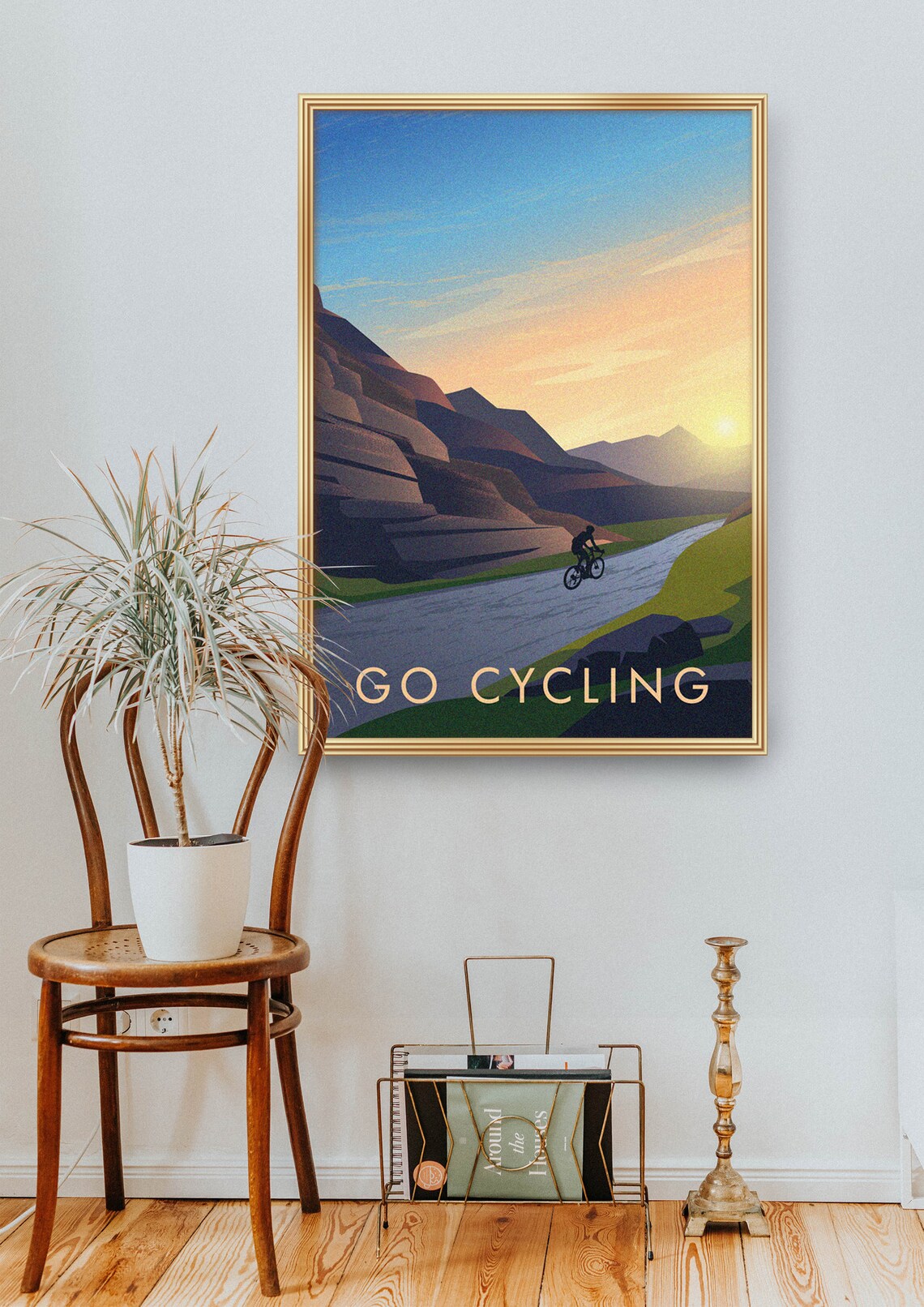 Go Cycling Vintage Travel Poster, Bicycle Adventure - Image 2