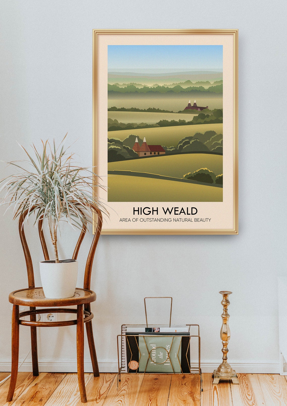 High Weald AONB Vintage Travel Poster - Image 2