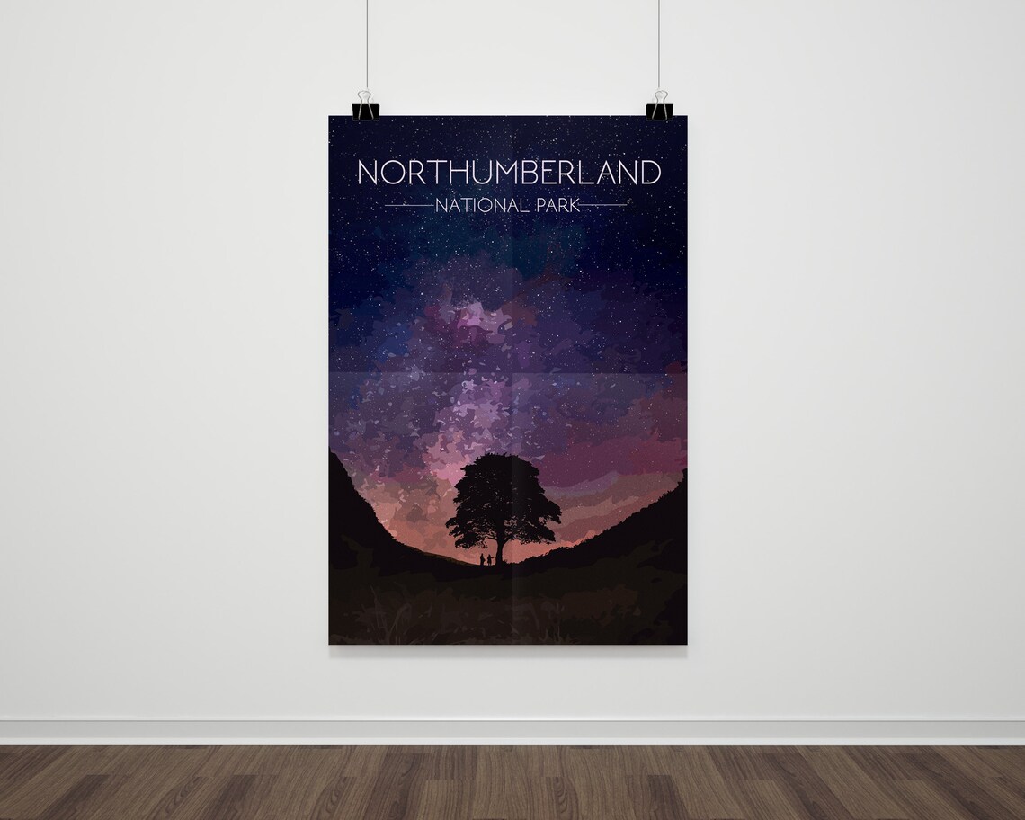 Northumberland National Park Vintage Travel Poster - Image 2
