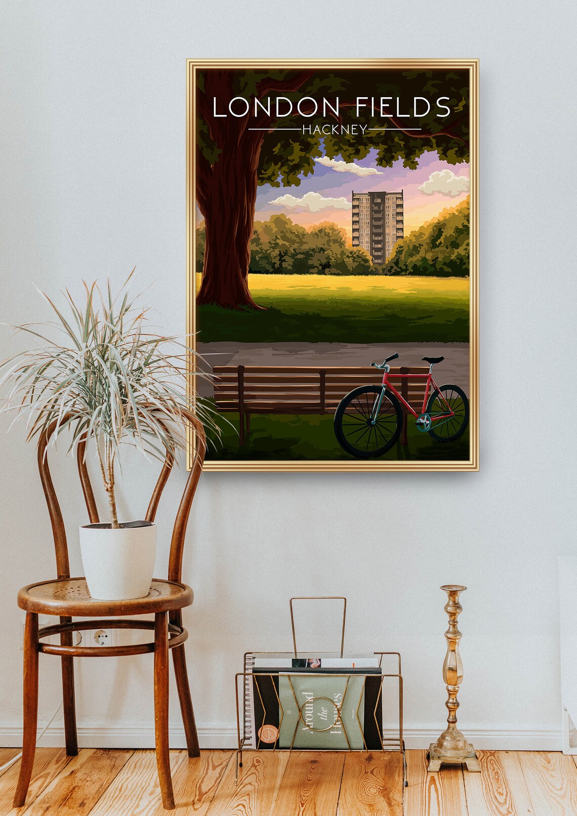 London Fields Hackney Travel Poster, East London Park - Image 2