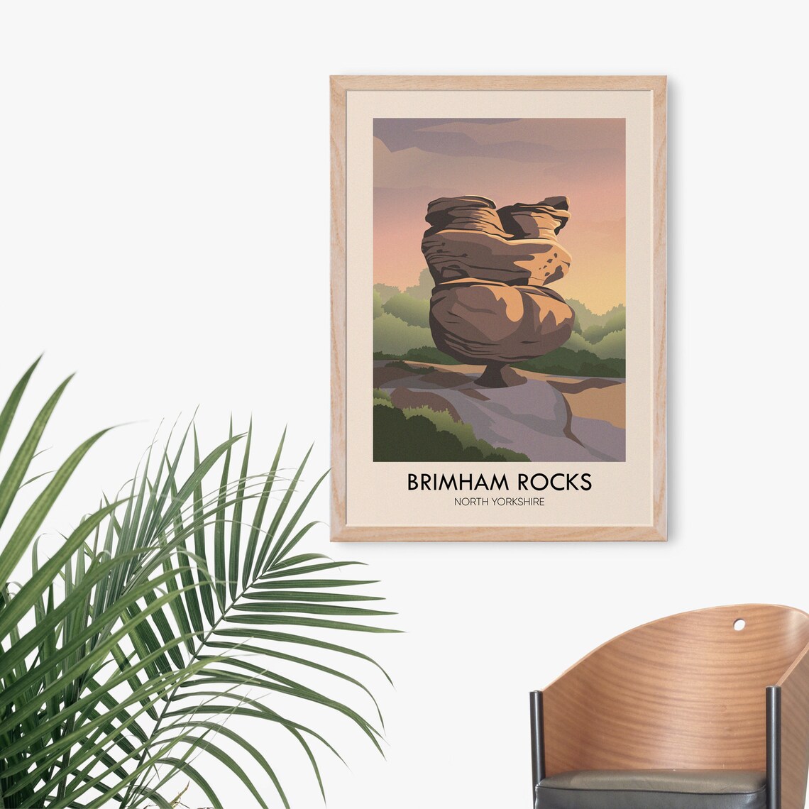 Brimham Rocks Travel Poster, North Yorkshire Landscape - Image 3