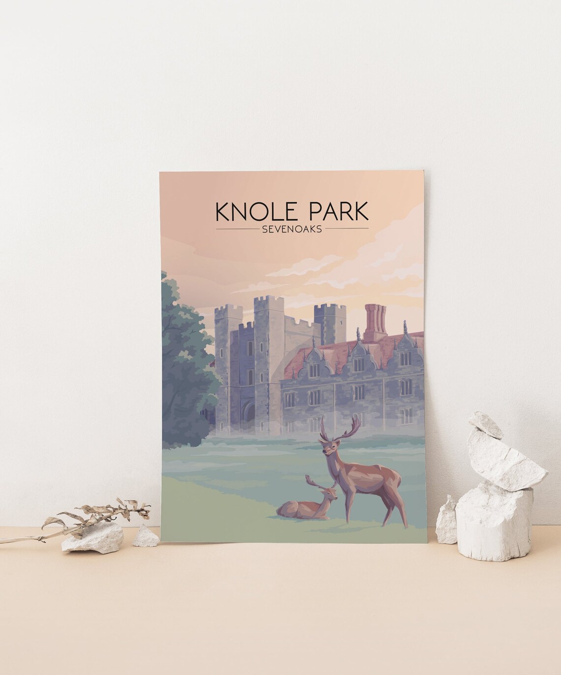 Knole Park Travel Poster, Sevenoaks Kent Downs - Image 4