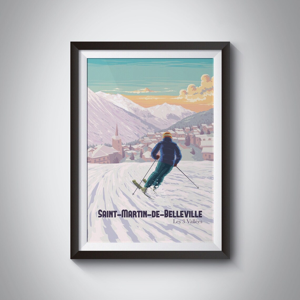 St Martin De Belleville Travel Poster, French Alps Ski Resort