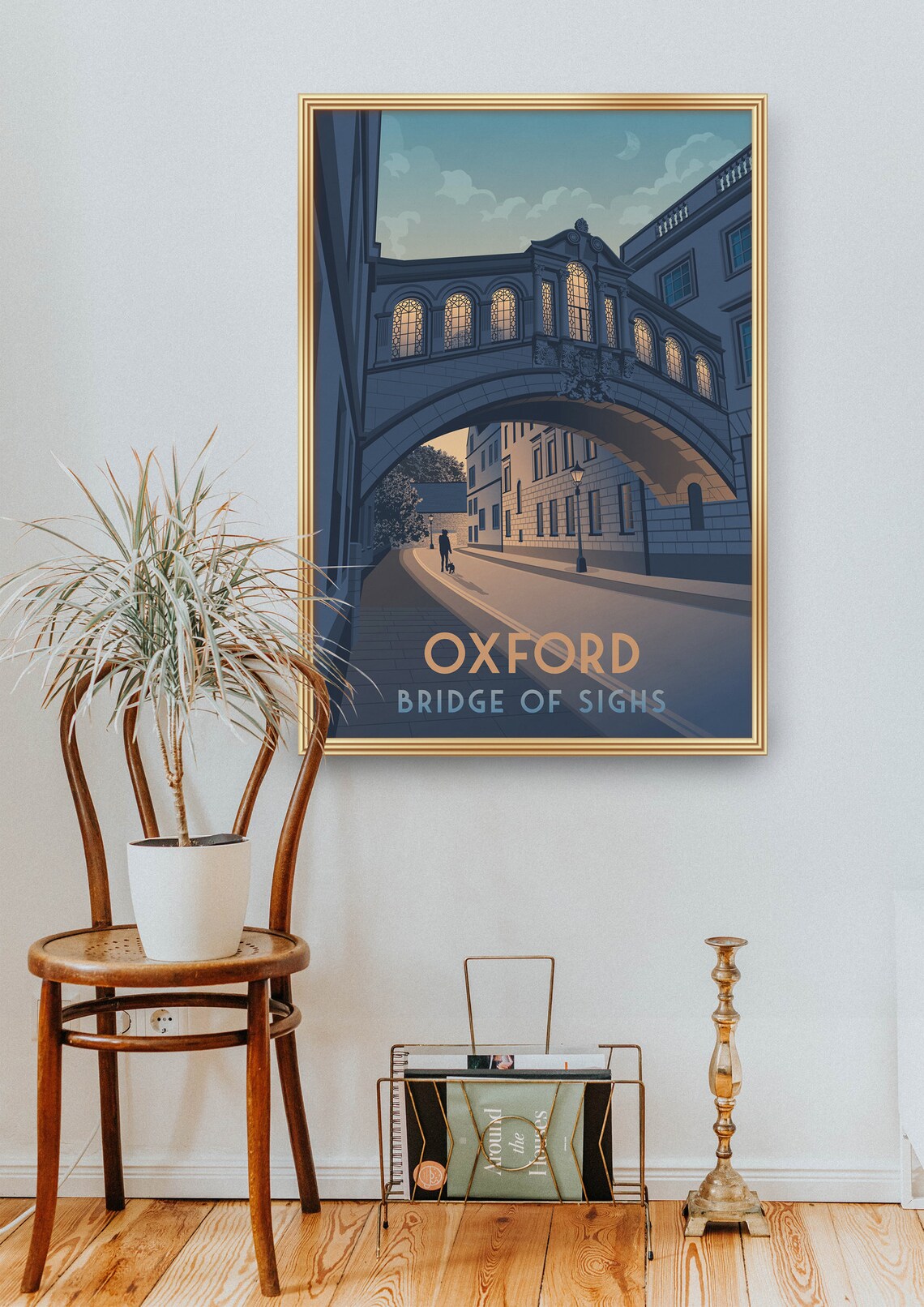 Oxford Bridge Of Sighs Travel Poster, Architecture Print - Image 2