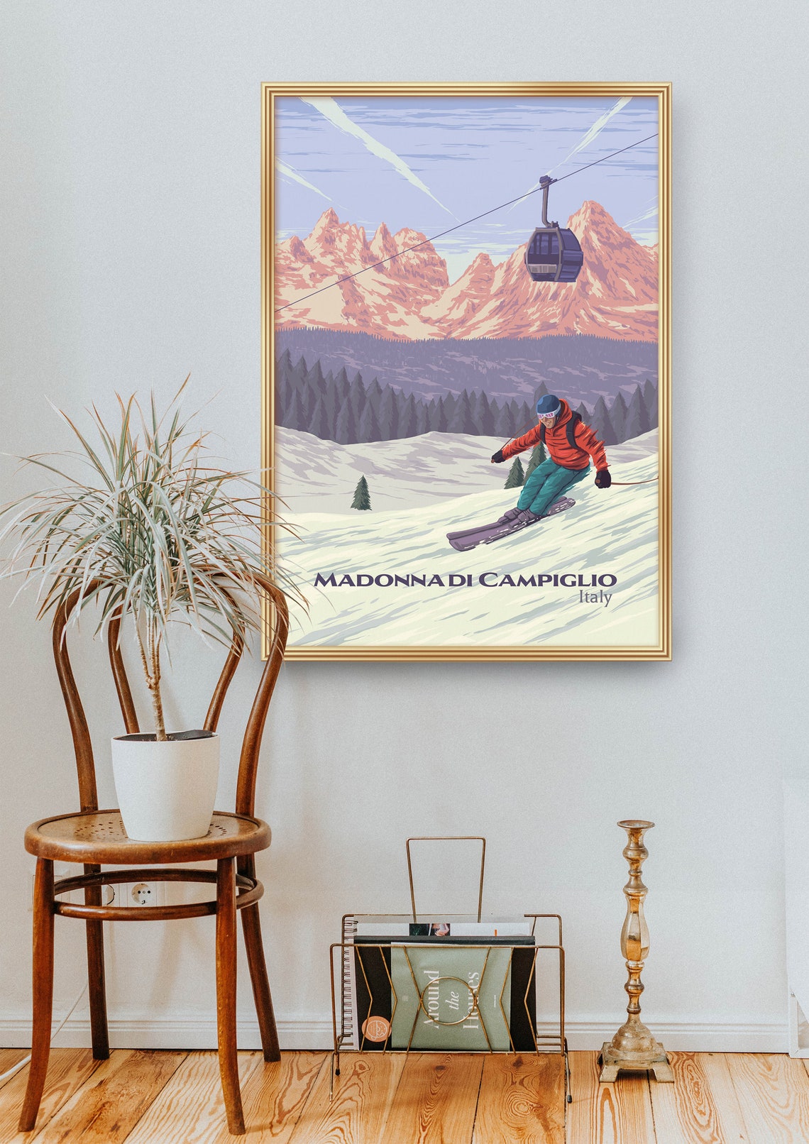 Madonna di Campiglio Italy Ski Resort Dolomites Travel Art Poster - Image 2