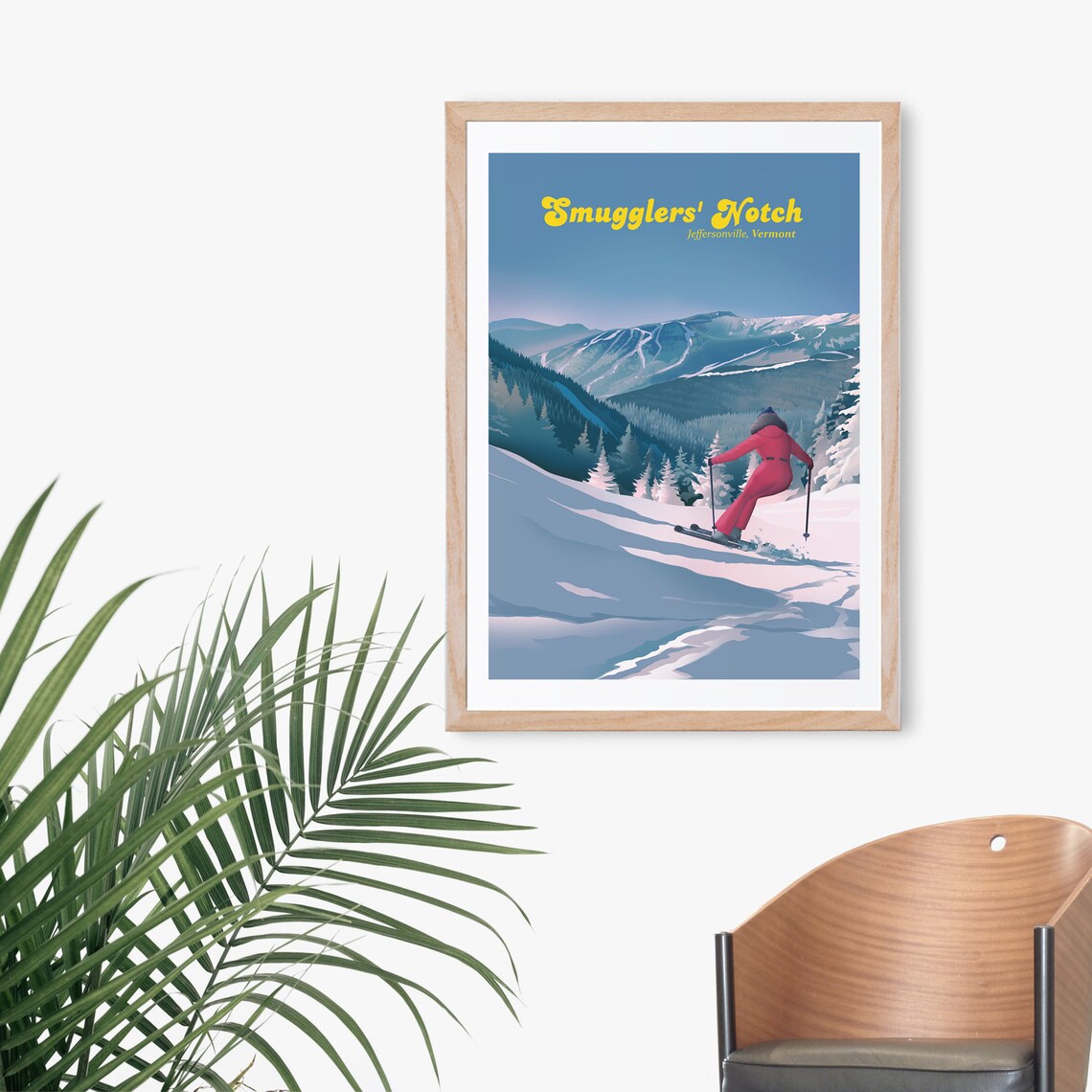 Smugglers Notch Vermont Vintage Travel Poster - Image 3