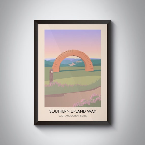 Southern Upland Way Scotland Stone Arch Long Hiking Trail Poster