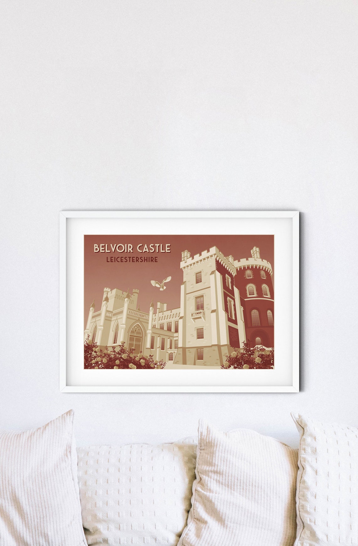 Belvoir Castle Poster Travel Print Vale Of Belvoir Rutland Water Vintage Travel Poster Grantham Retro Railway Art Melton Mowbray - Image 2