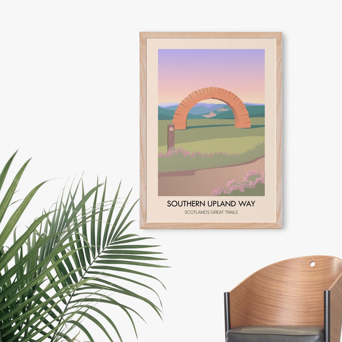 Southern Upland Way Scotland Stone Arch Long Hiking Trail Poster - Image 3