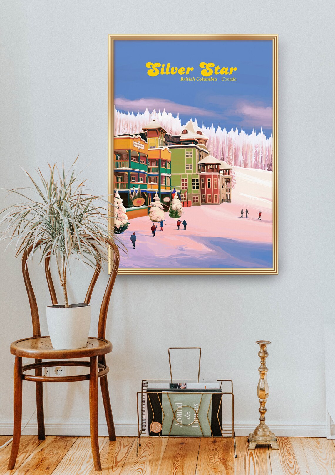 Silver Star Ski Resort, Vintage Ski Travel Poster - Image 2