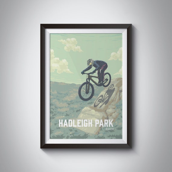 Hadleigh Park Rocky Edge Vintage Essex MTB Trail Ride Poster