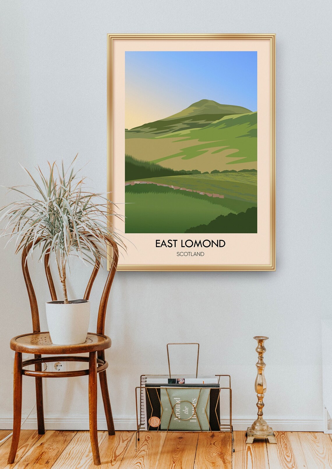 East Lomond Scotland Lomond Hills Fife Golden Evening Light Poster - Image 2