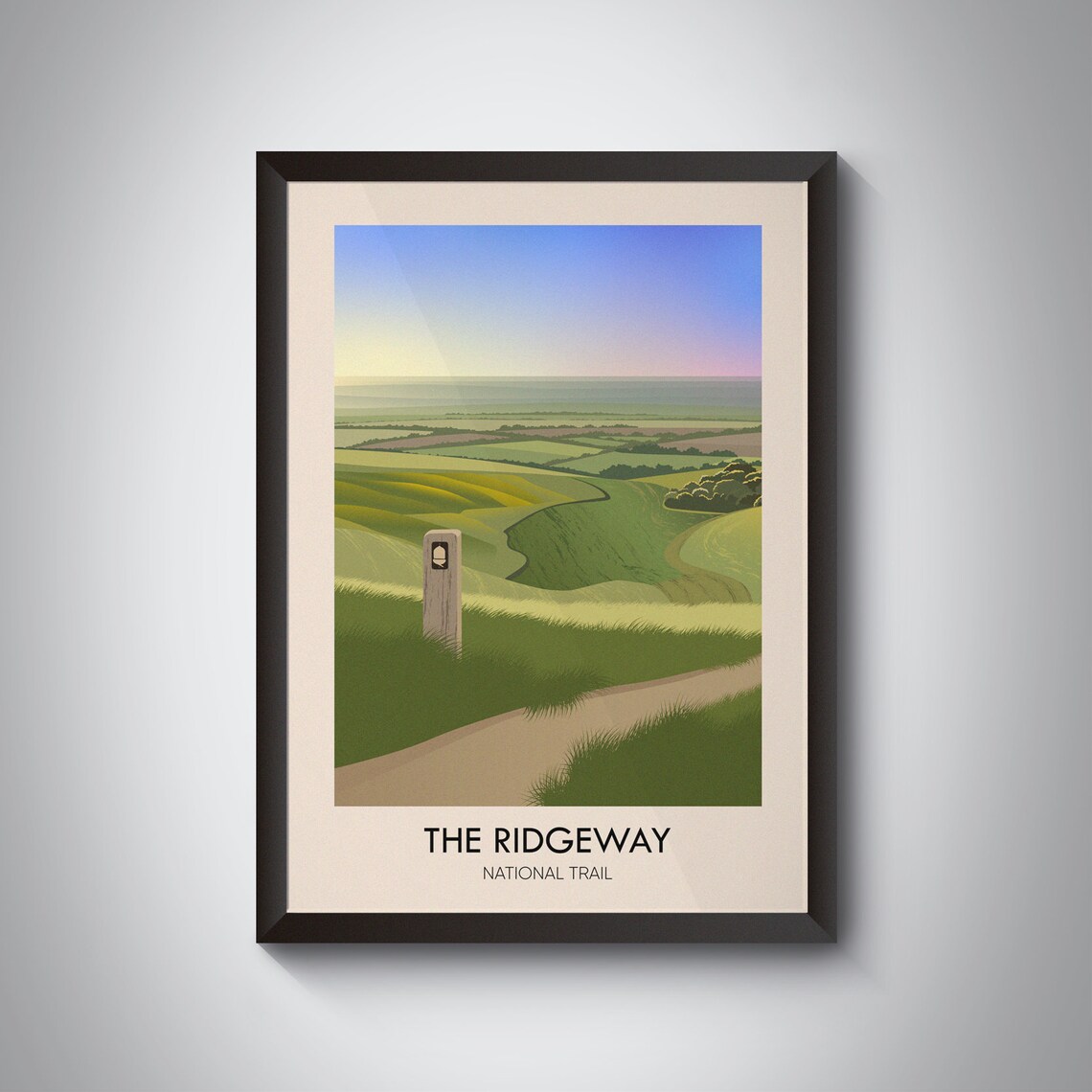 Ridgeway National Trail Vintage Travel Poster