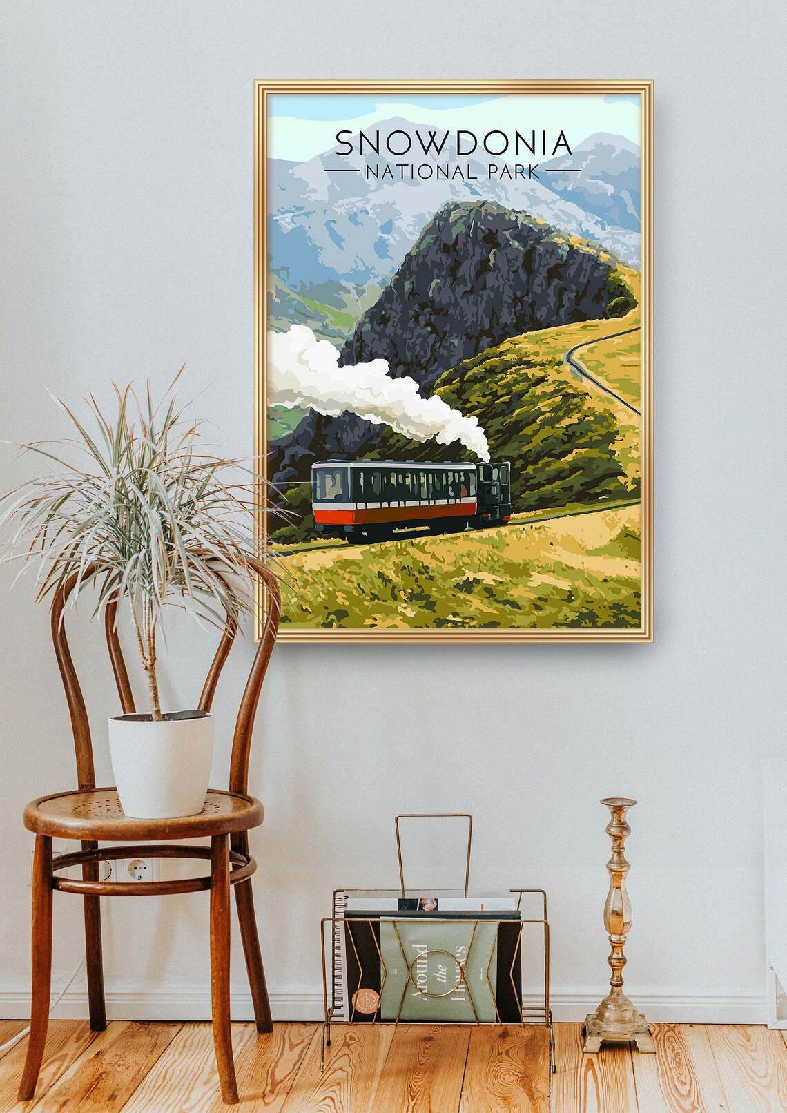Snowdonia National Park Travel Poster, Wales Steam Train - Image 2