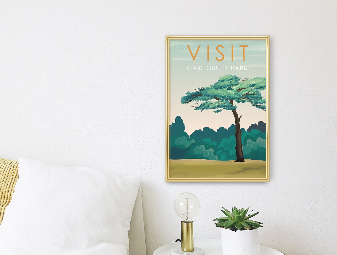 Cassiobury Park Travel Poster, Watford Nature Art Print - Image 3