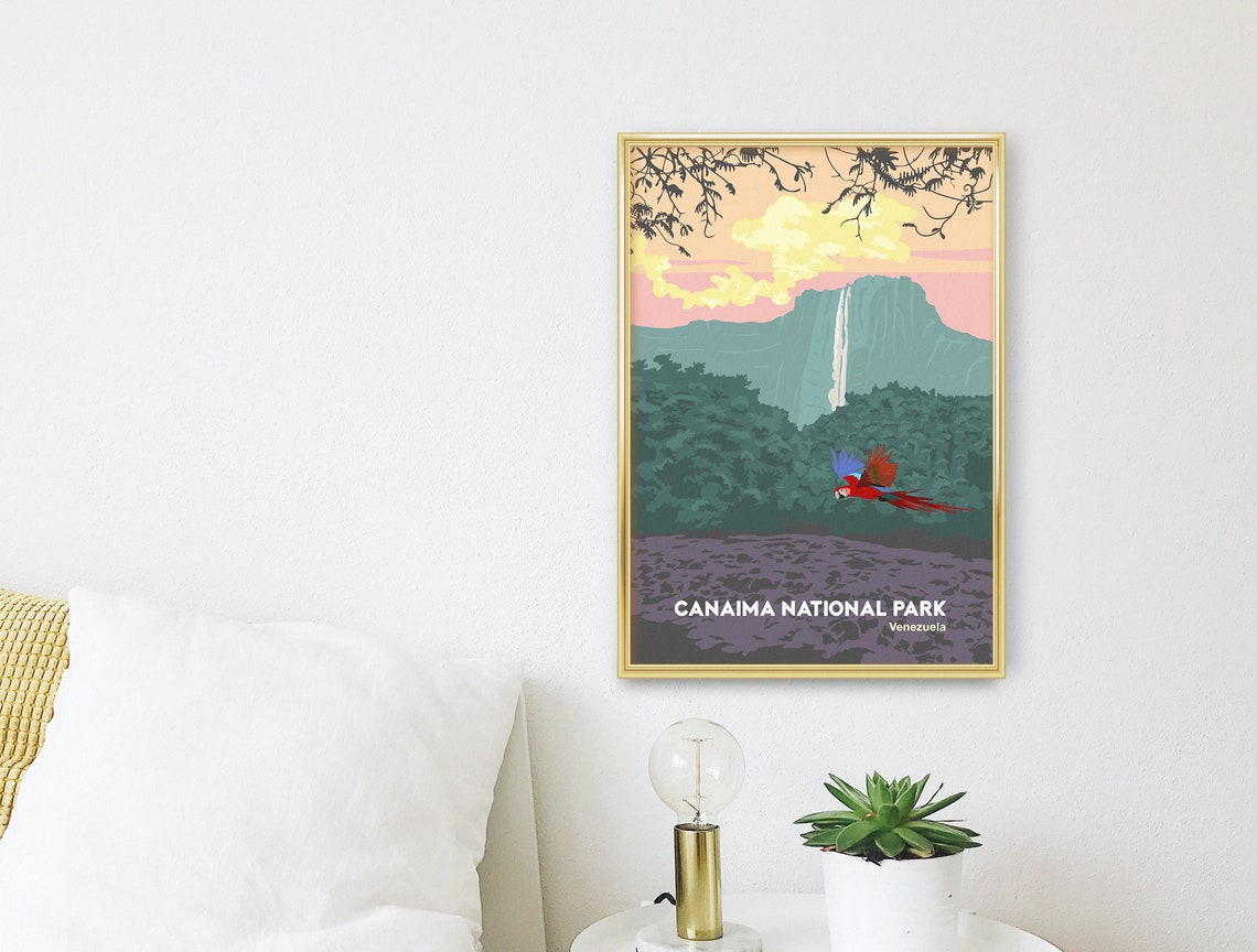 Canaima National Park Angel Falls Venezuela Waterfall Poster - Image 3
