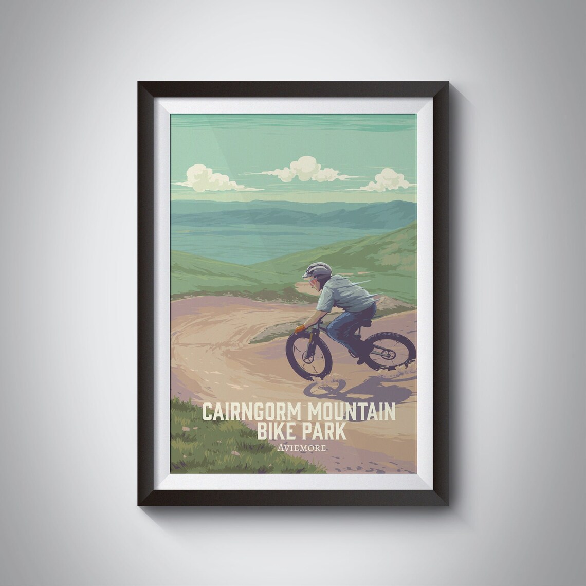 Cairngorm Mountain Bike Park Aviemore Scottish Highlands Poster