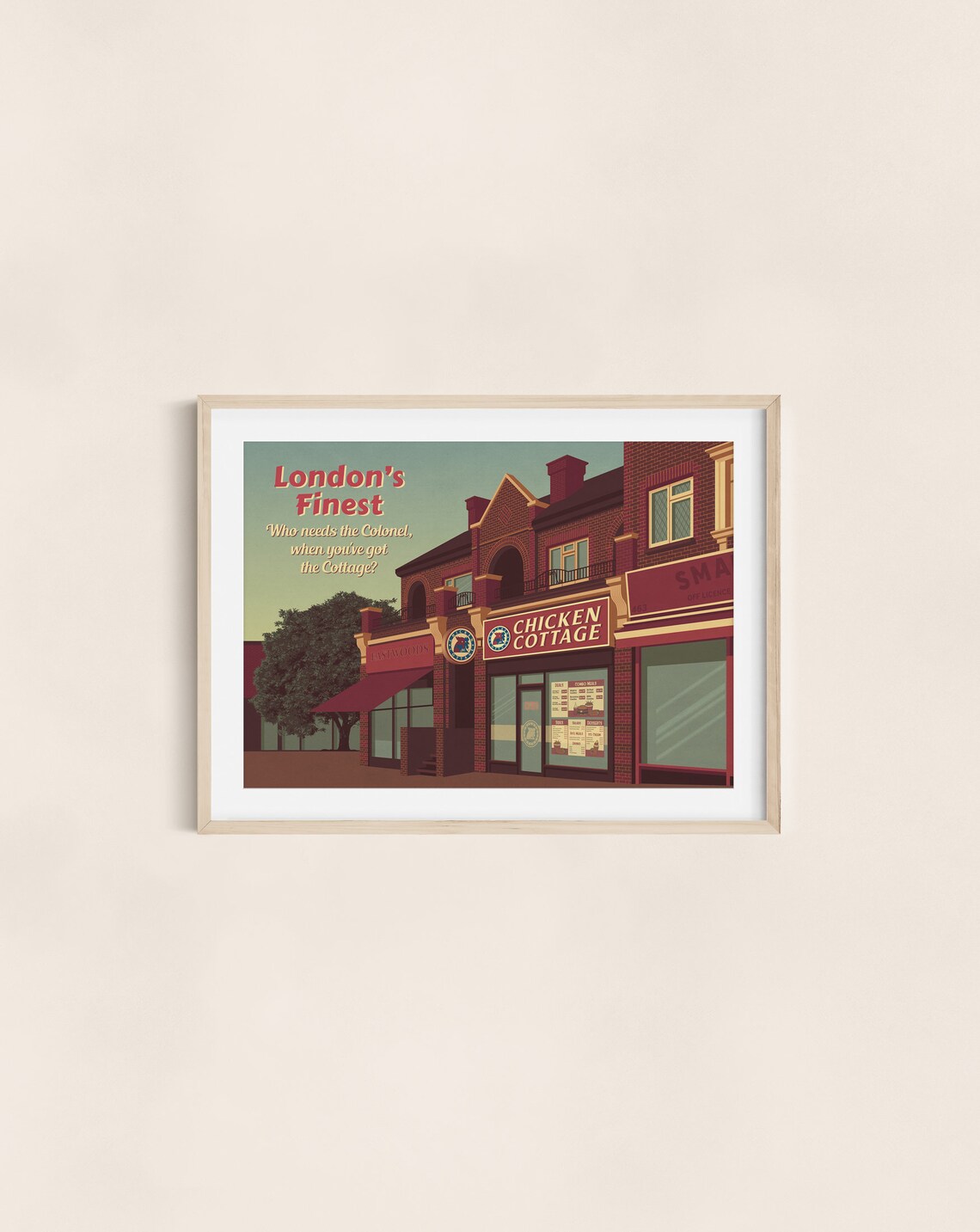 Chicken Cottage Retro Vintage London Travel Poster - Image 3
