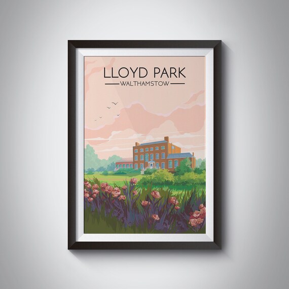 Lloyd Park London Vintage Travel Poster Print