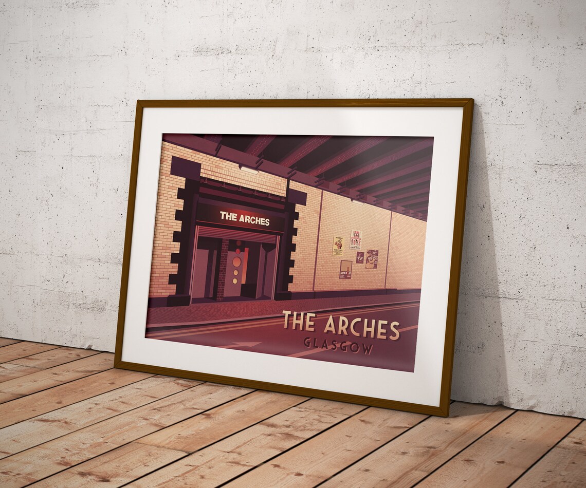 The Arches Glasgow Scotland Travel Poster Print - Image 3
