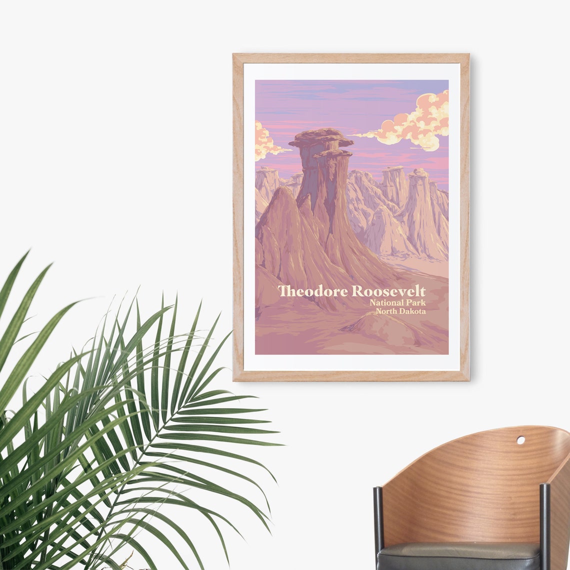 Theodore Roosevelt National Park Poster Usa North Dakota Badlands Little Missouri River Hoodoos Vintage Travel Prints Retro Wall Art - Image 3