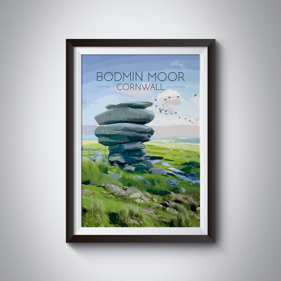 Bodmin Moor Cornwall National Park Travel Poster
