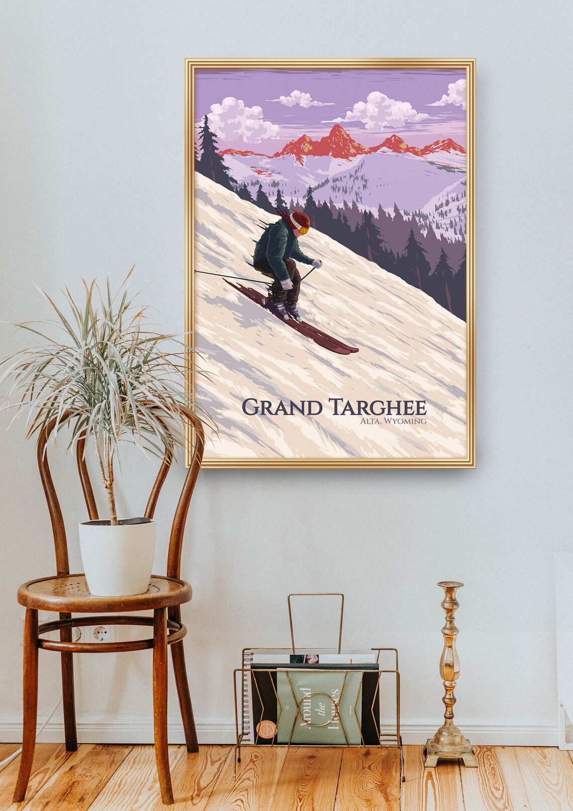 Grand Targhee Ski Resort Travel Poster, Wyoming - Image 2