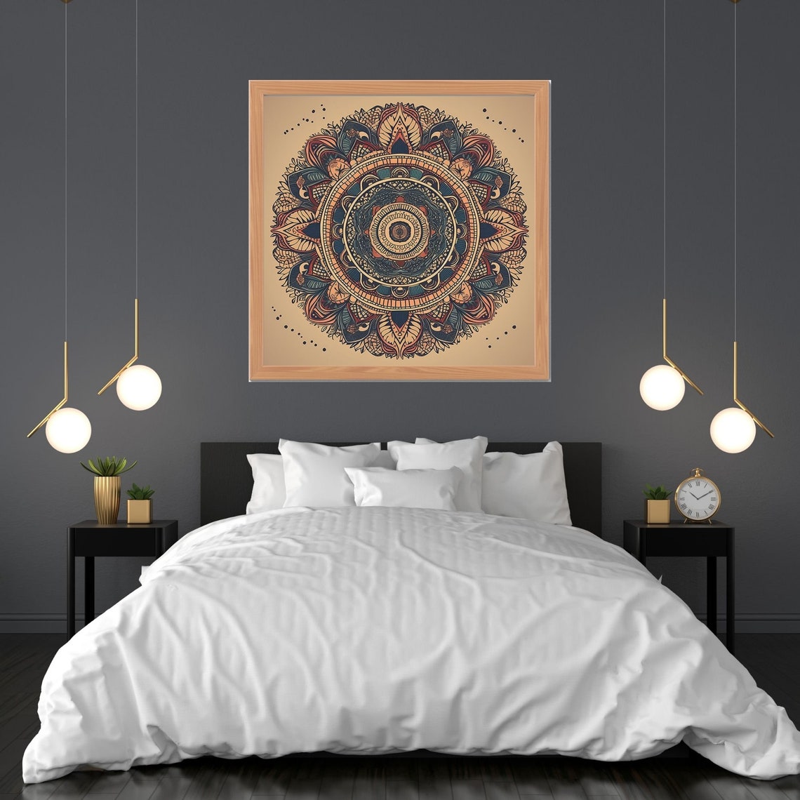 Mandala Indian Art Meditation Wall Art Spiritual Decoration Print Art Relaxing Yoga Esoteric Wall Print - Image 3