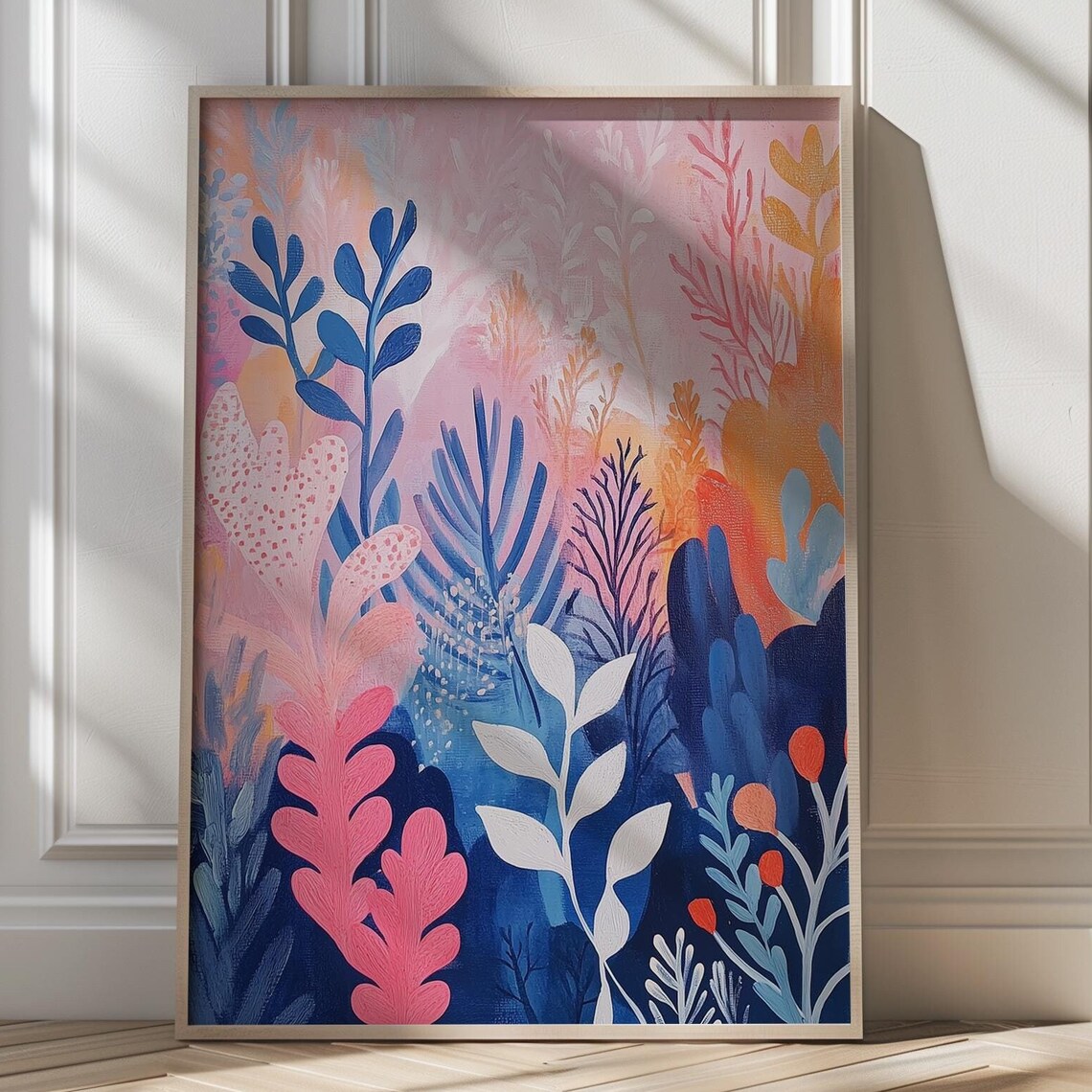 Pastel Botanical Dream Abstract Soft Plant Garden Wall Poster