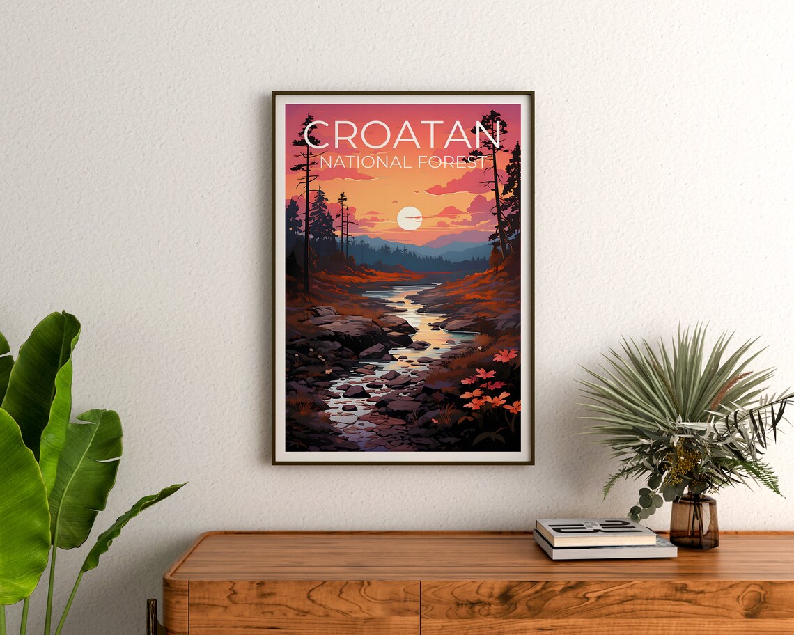 Croatan Forest Poster North Carolina Wall Art North Carolina Print Croatan Forest Poster North Carolina Poster - Image 3