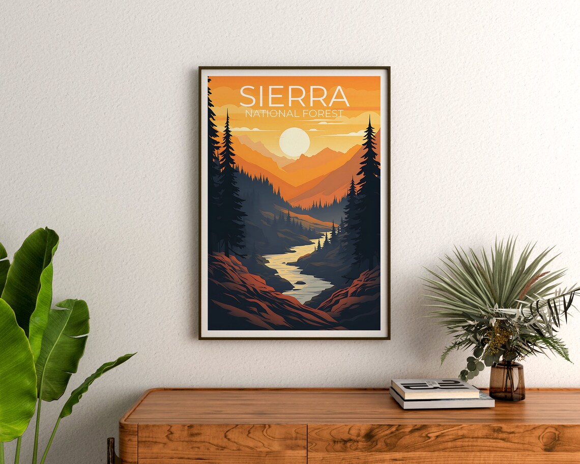 Sierra National Forest California Travel Poster - Image 3