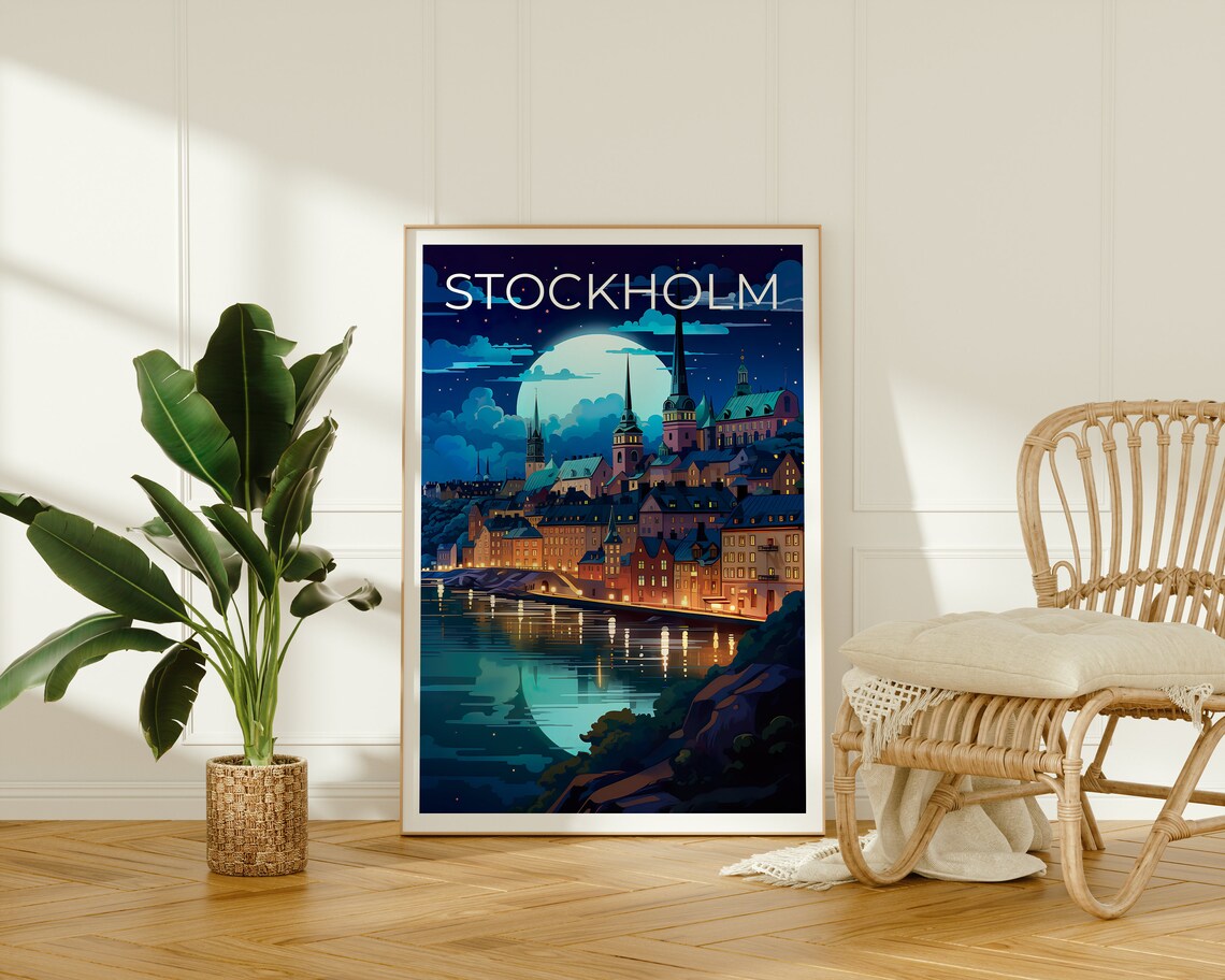 Stockholm Travel Poster, Sweden City Art Print - Image 2