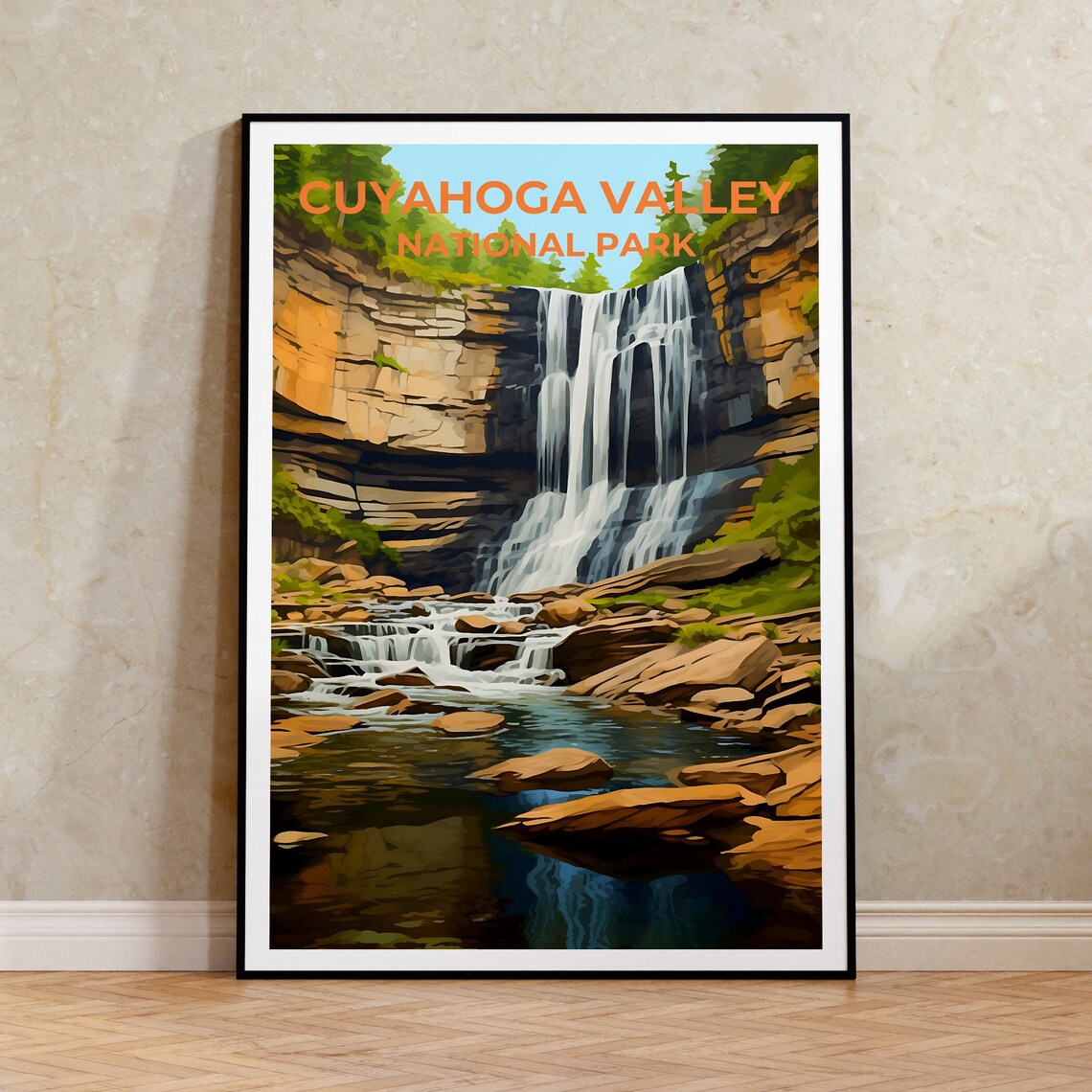 Cuyahoga Valley Ohio Travel Poster, Nature Print