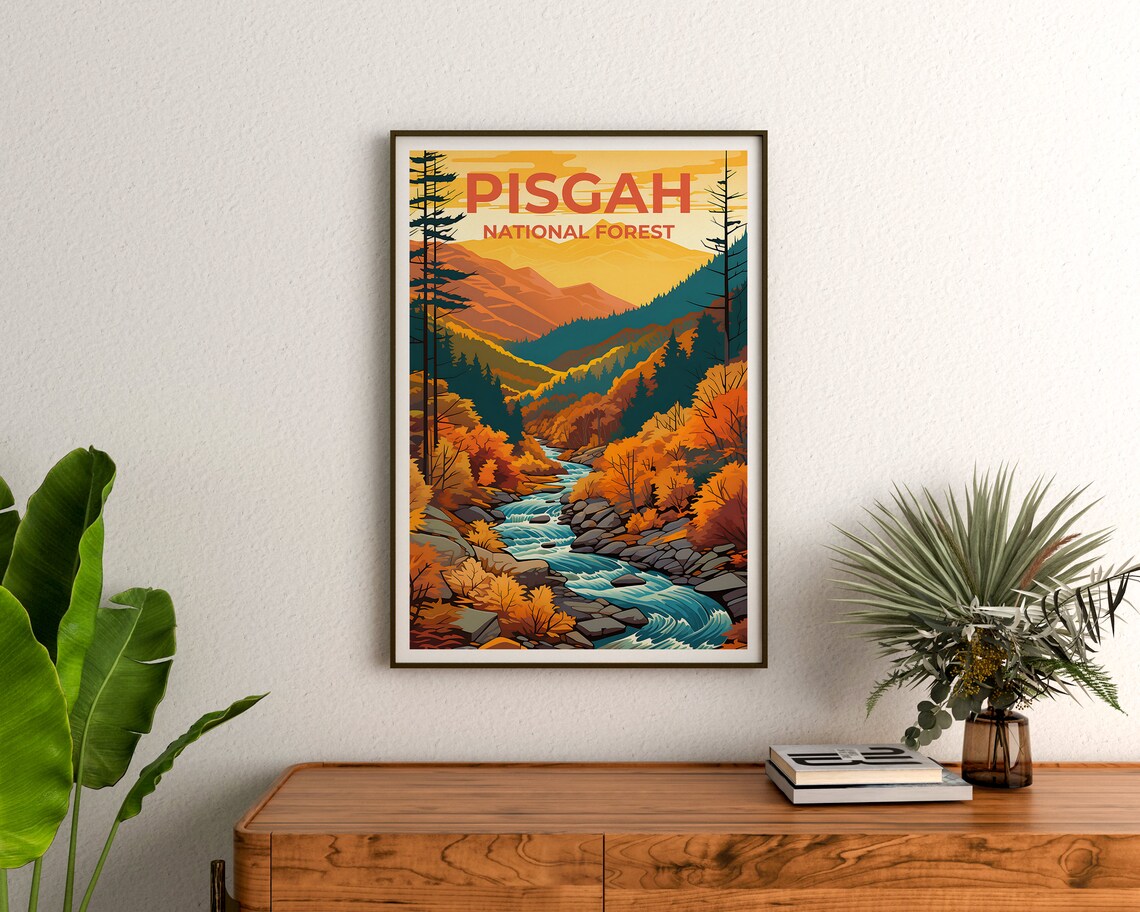 Pisgah, North Carolina Travel Poster, Appalachian Mountains - Image 3