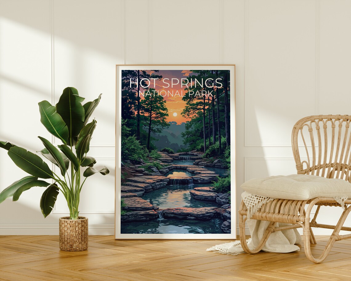 Hot Springs Arkansas Travel Poster, Wall Art Print - Image 2