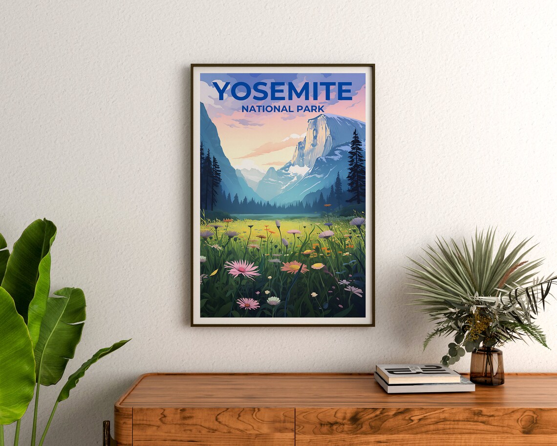 Yosemite Travel Poster, California Landscape Print - Image 3