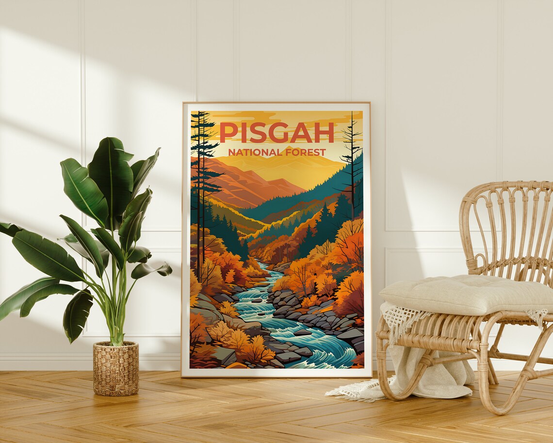 Pisgah, North Carolina Travel Poster, Appalachian Mountains - Image 2