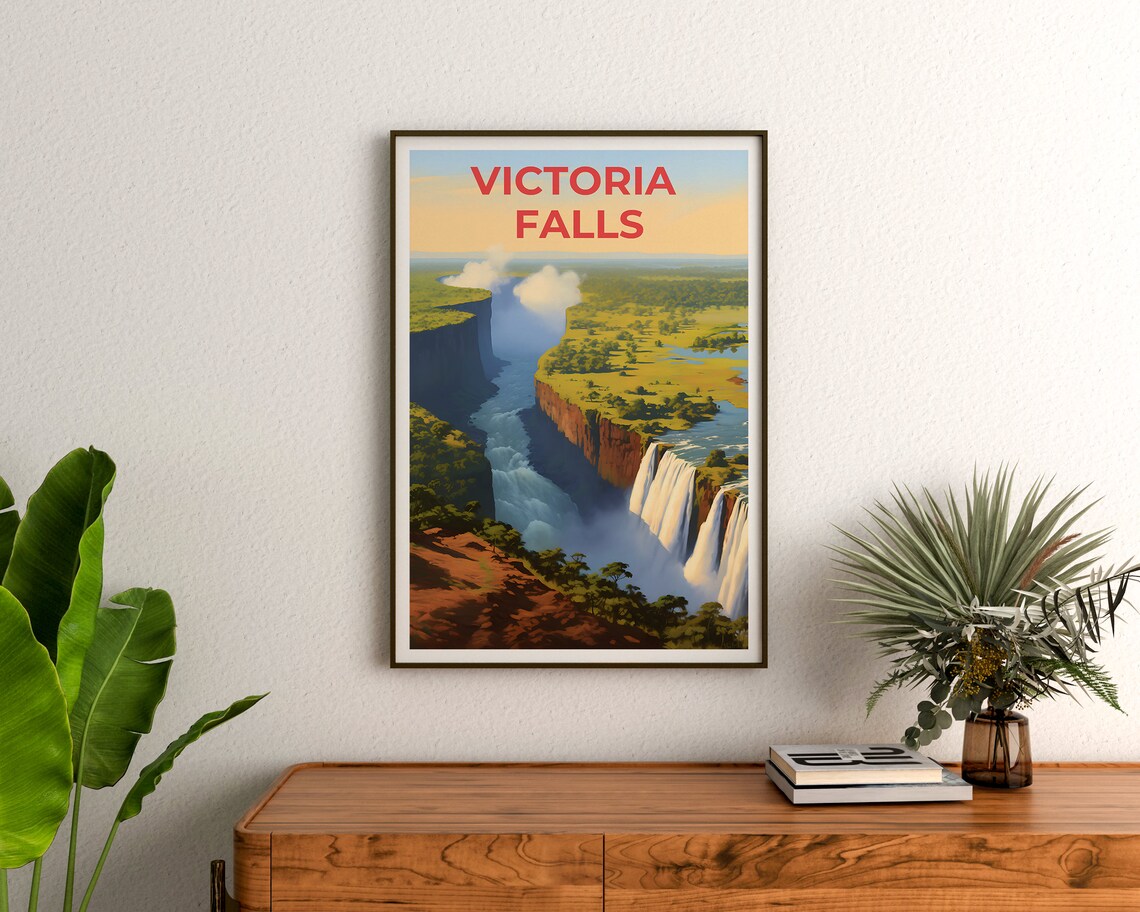 Victoria Falls Travel Poster, Africa Wall Art - Image 3