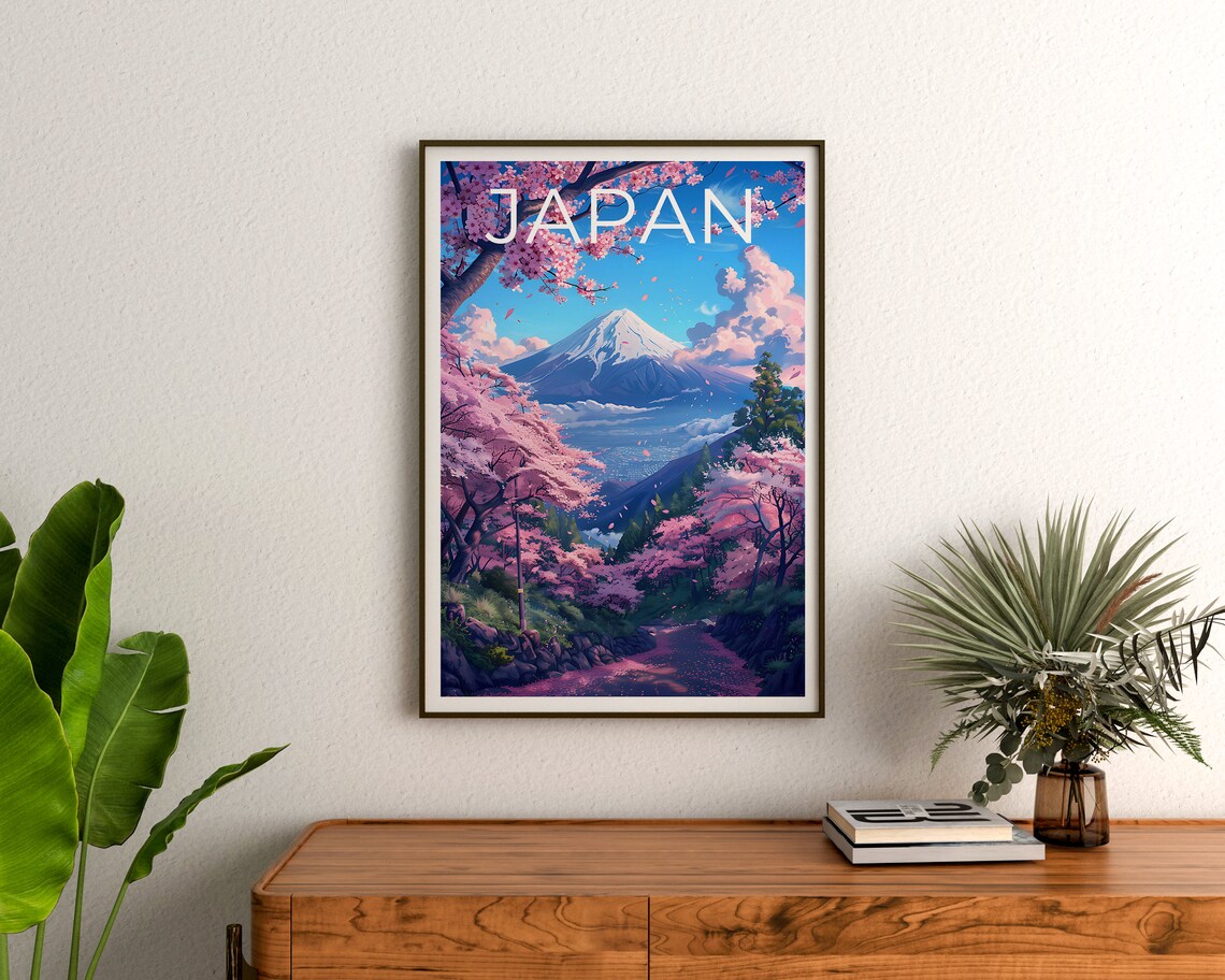 Tokyo Travel Poster, Mount Fuji and Cherry Blossoms - Image 3