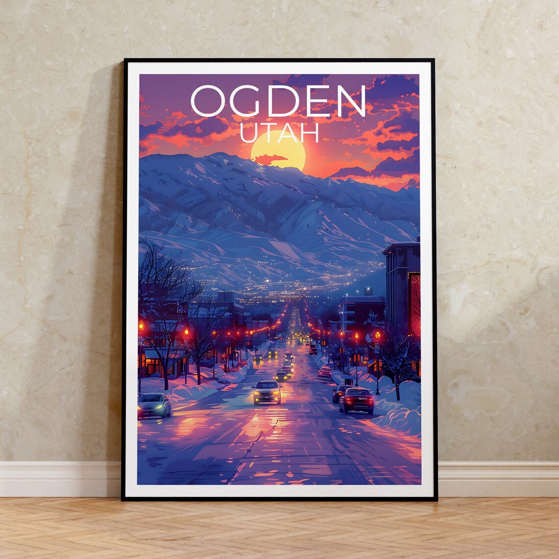 Ogden Utah Travel Poster, USA Travel Art Print