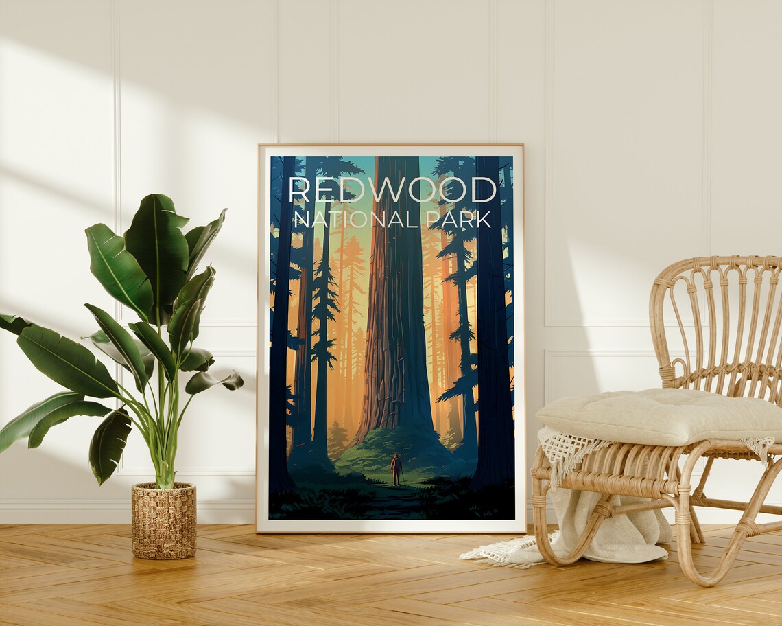 Redwood National Park, California Travel Poster - Image 3